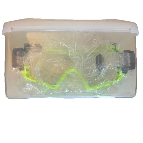 SeaDive Superba 3 Yellow Adjustable HD Divers Snorkel‎ Mask with Case New W Tags